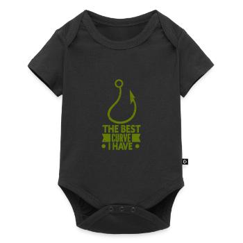Pêcheur à la ligne Hameçon Canne à pêche Pêcheur sportif - Body à manches courtes Premium Bébé - noir - Devant