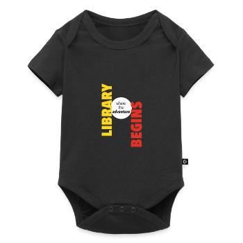 Adventure Begins At Your Library - Baby Premium short-sleeve bodysuit - black - Front