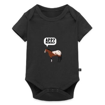 Appaloosa Horse Ranchers Riders Horse Show - Baby Premium Kurzarmbody - Schwarz - Vorne