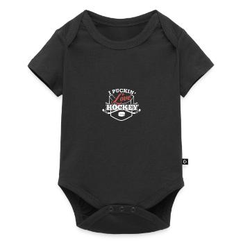 I Puckin Love Hockey - Baby Premium short-sleeve bodysuit - black - Front
