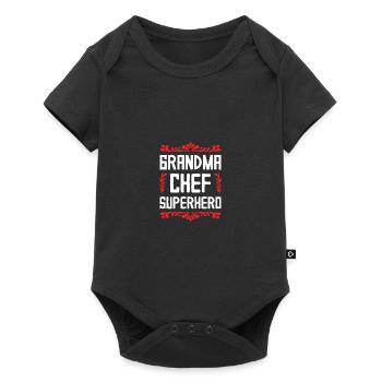 Mamie Chef Super-héroïne - Body à manches courtes Premium Bébé - noir - Devant