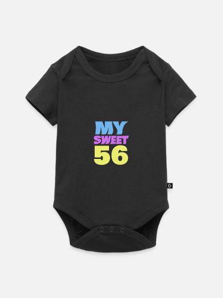 56 - Baby Premium Kurzarmbody - Schwarz