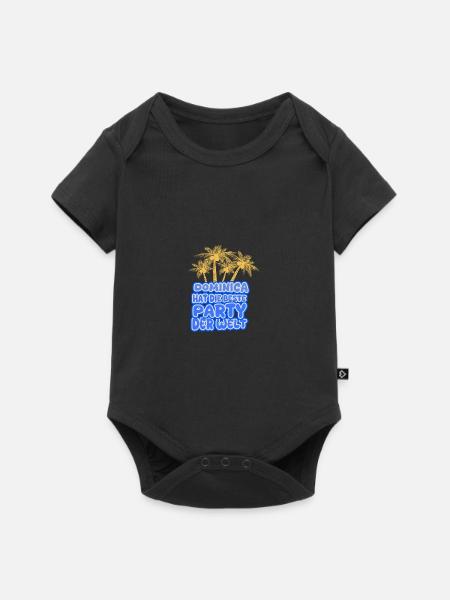 Dominica als Urlaub - Baby Premium Kurzarmbody - Schwarz