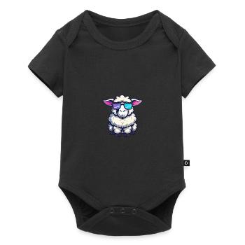 mouton animal cool - Body à manches courtes Premium Bébé - noir - Devant