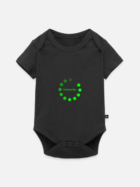 Thinking Ladeanzeige Ladebalken - Baby Premium Kurzarmbody - Schwarz