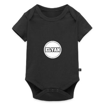 Elyan als Vorname - Baby Premium Kurzarmbody - Schwarz - Vorne