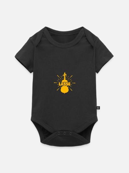 Geschenk für Lasse - Baby Premium Kurzarmbody - Schwarz