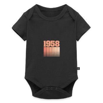 Né en 1958 - Body à manches courtes Premium Bébé - noir - Devant