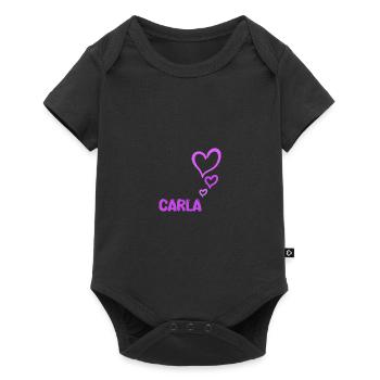 First name Carla - Baby Premium short-sleeve bodysuit - black - Front