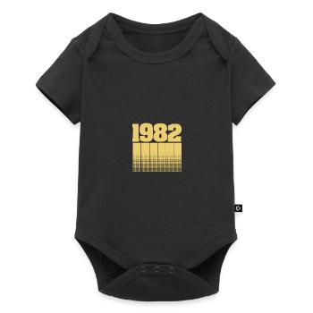 Geboren 1982 - Baby Premium Kurzarmbody - Schwarz - Vorne