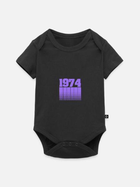 1974 1974 - Baby Premium Kurzarmbody - Schwarz