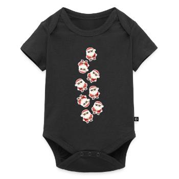 Père Noël Drôle Noël - Body à manches courtes Premium Bébé - noir - Devant