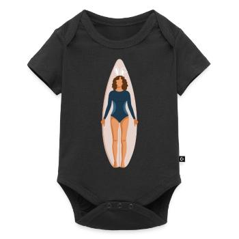 Easter Surfergirl - Baby Premium Kurzarmbody - Schwarz - Vorne