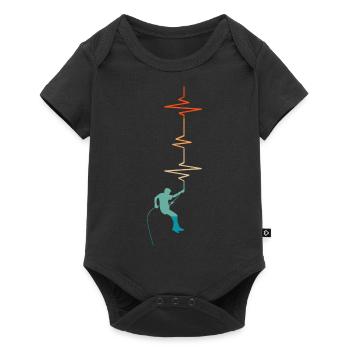 Heartbeat Climbing - Gift Idea - Baby Premium short-sleeve bodysuit - black - Front