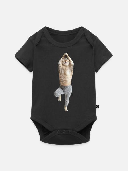 Schottische Faltohrkatze - Baby Premium Kurzarmbody - Schwarz