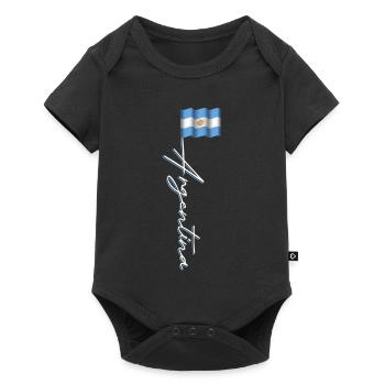 Écriture d’Argentine Porte-étendard Fierté de voyage Design - Body à manches courtes Premium Bébé - noir - Devant