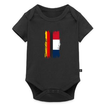 Franzosen Französisch Deutschland Frankreich - Baby Premium Kurzarmbody - Schwarz - Vorne