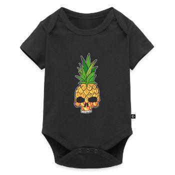 Ananas - Baby Premium Kurzarmbody - Schwarz - Vorne