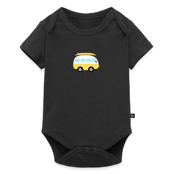 Small yellow van - Baby Premium short-sleeve bodysuit - black - Front