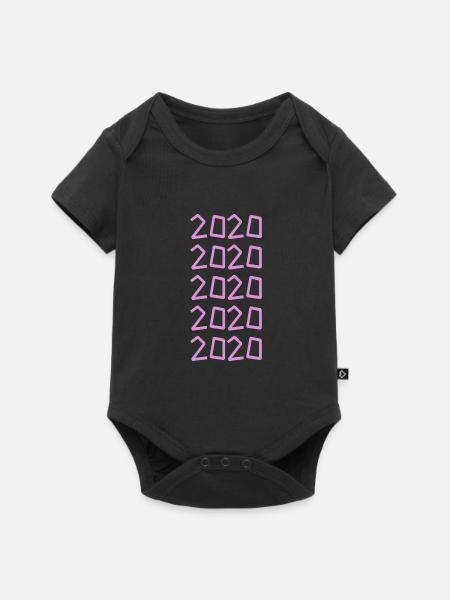 2020 - Baby Premium Kurzarmbody - Schwarz