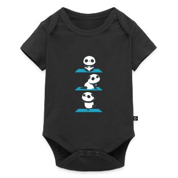 Panda Yoga Design pour un yogi - Body à manches courtes Premium Bébé - noir - Devant