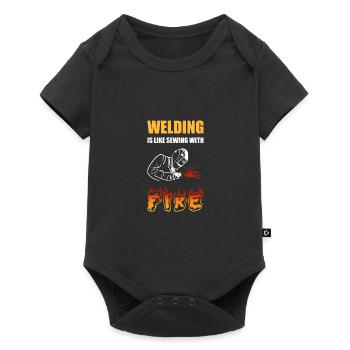 Welder Welding Metalworker Schlosser - Baby Premium short-sleeve bodysuit - black - Front