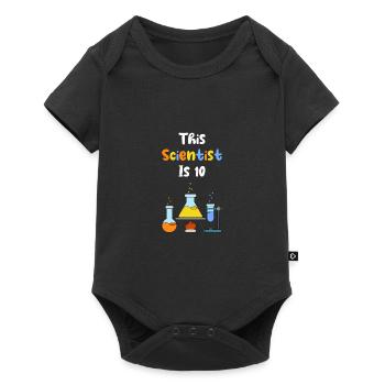 Scientist Birthday Ten Science - Baby Premium short-sleeve bodysuit - black - Front
