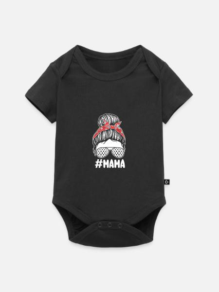 Golfspieler Mama Mutter Golf - Baby Premium Kurzarmbody - Schwarz