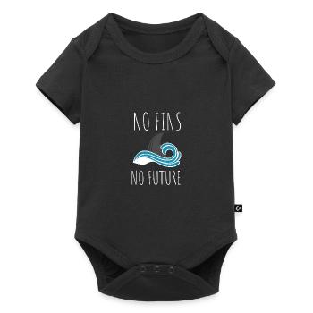 No Fins No Future Safe Sharks - Baby Premium Kurzarmbody - Schwarz - Vorne