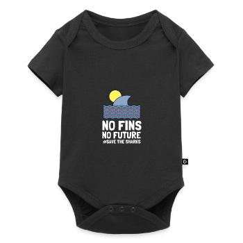 No Fins No Future Safe Sharks - Baby Premium Kurzarmbody - Schwarz - Vorne