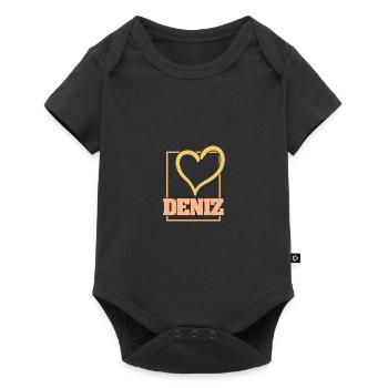 Heart Deni - Baby Premium short-sleeve bodysuit - black - Front