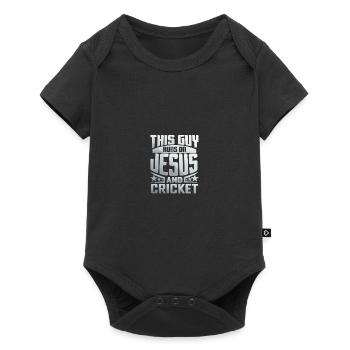 This Guy Runs On Jesus And Cricket - Baby Premium short-sleeve bodysuit - black - Front