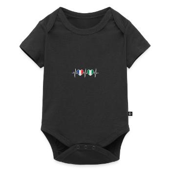 France and Nigeria Nigerian flag Flags - Baby Premium short-sleeve bodysuit - black - Front