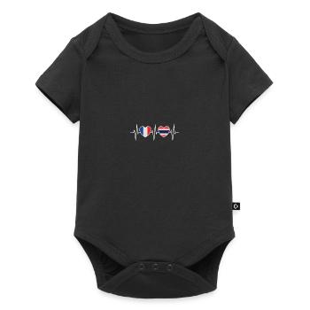 France et Thaïlande Drapeau thaïlandais - Body à manches courtes Premium Bébé - noir - Devant