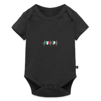 Italy and Algeria Algerian flag Flags - Baby Premium short-sleeve bodysuit - black - Front