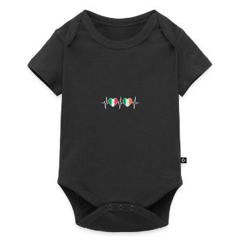 Italy and Ireland Irish flag Flags - Baby Premium short-sleeve bodysuit - black - Front