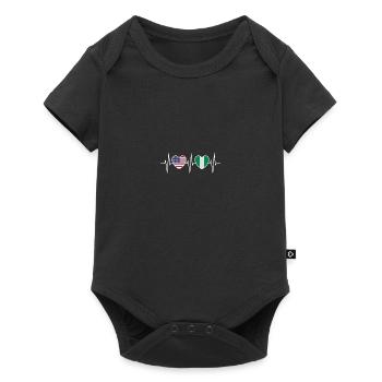 USA and Nigeriaia Nigerian flag flags - Baby Premium short-sleeve bodysuit - black - Front