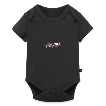 USA and Czech Republic Czech flag Flags - Baby Premium short-sleeve bodysuit - black - Front