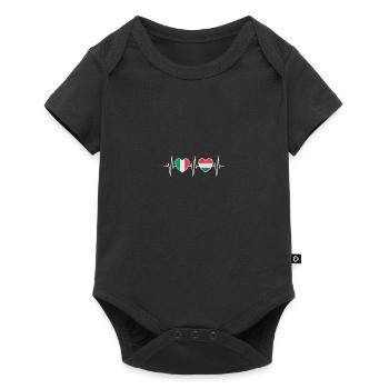 Italy and Hungary Hungarian flag Flags - Baby Premium short-sleeve bodysuit - black - Front