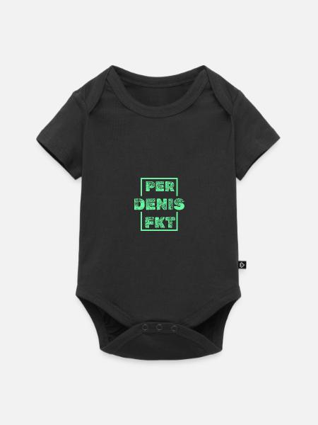 Denis als Denis - Baby Premium Kurzarmbody - Schwarz