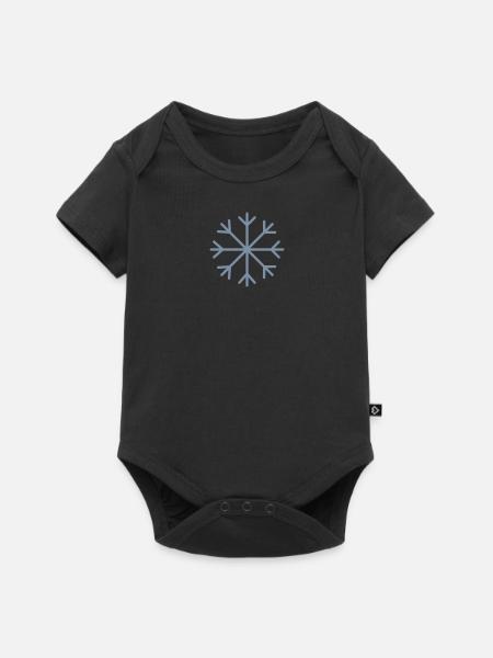 snowflake - Baby Premium Kurzarmbody - Schwarz