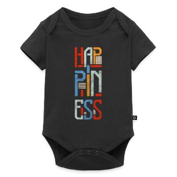 Motivation Happy Energy - Baby Premium short-sleeve bodysuit - black - Front