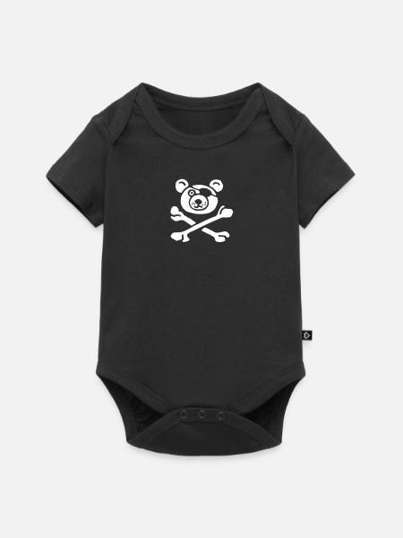 Teddy the Pirate for Black Shirts - Baby Premium Kurzarmbody - Schwarz