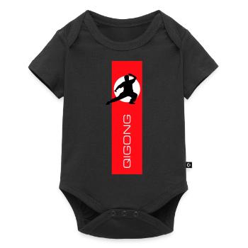 Drapeau Qigong - Body à manches courtes Premium Bébé - noir - Devant