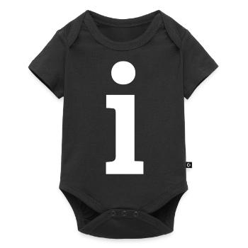 Letter i "i" white - Baby Premium short-sleeve bodysuit - black - Front