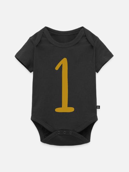 1 - Baby Premium Kurzarmbody - Schwarz