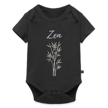 Zen Bamboo Meditation Mindfulness - Baby Premium short-sleeve bodysuit - black - Front