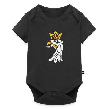 Polen Landesfarben Flagge Heimat Tradition - Baby Premium Kurzarmbody - Schwarz - Vorne