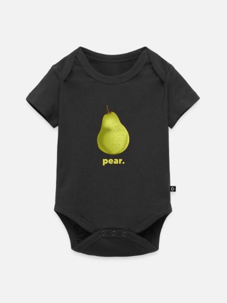 Pear | fruit - Baby Premium short-sleeve bodysuit - black