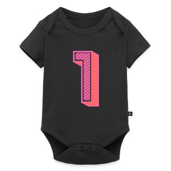 1. 1 YEAR. 1st ANNIVERSARY. 1 YEAR BIRTHDAY - Baby Premium short-sleeve bodysuit - black - Front